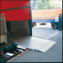 Drive-over bridge with rubber profile
