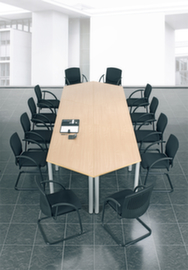 Trapezoidal conference table