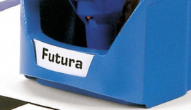Labels Futura for open-fronted storage boxes