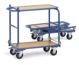 fetra Foldable table trolley with 2 shelves