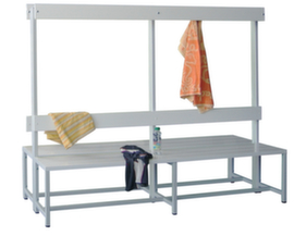 PAVOY Changing room bench Basis light gray with plastic rails
