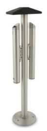 Double aluminum ashtray column with roof