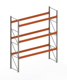 META Pallet rack MULTIPAL for 16 pallets, 3770 mm wide, 4 storage levels