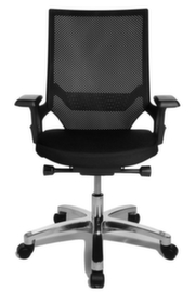 Topstar Office swivel chair Autosynchro SY with armrests, Mesh backrest with back support, black