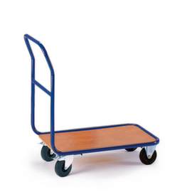 Rollcart Push bar trolley with puncture-proof solid rubber tires