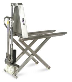Stainless steel RAPIDLIFT scissor lift truck