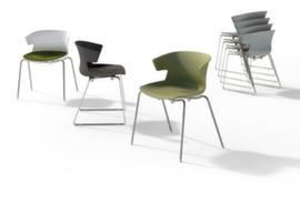 Quadrifoglio Plastic shell chair COVE with sled base