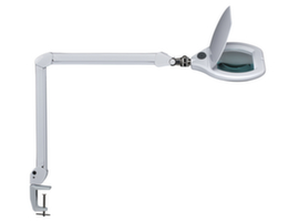 MAUL Dimmable LED magnifying lamp MAULcrystal, light cool white (daylight white), white