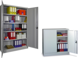 PAVOY Large hinged door wardrobe Basis light gray