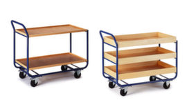Rollcart Table trolley with wooden boxes