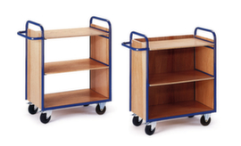 Rollcart Shelf trolley with wooden sides