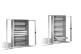 C+P Hinged door cupboard with viewing windows