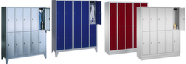 C+P Double-storey wardrobe Classic with 5x2 compartments and smooth doors