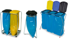 Bin bag stand with up to 3 collection units