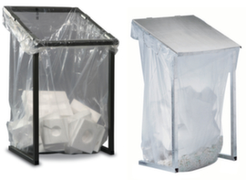 Open large volume bin liner stand for 1000 l bags