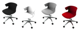 Quadrifoglio Plastic shell swivel chair COVE