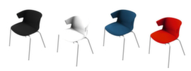 Quadrifoglio Plastic shell chair COVE with 4-legged frame