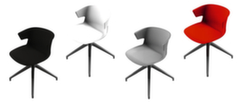 Quadrifoglio Plastic shell chair COVE with spider frame