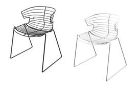Quadrifoglio Outdoor visitor chair COVE with wire seat shell