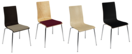 Nowy Styl Wooden shell chair with 4-legged frame