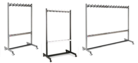 van Esch Mobile row coat rack with umbrella holder