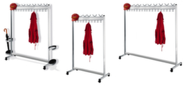 Mobile row coat rack Multiline made of aluminum