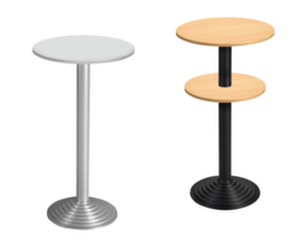 High table with plate base