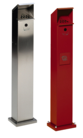 VAR Pedestal ashtray with weather protection roof