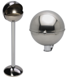 Wall-mounted and floor-standing ashtray