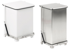 Industrial pedal bin with carrying handle
