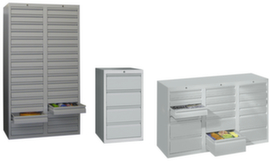 Light gray PAVOY drawer cabinet Basis with up to 34 drawers