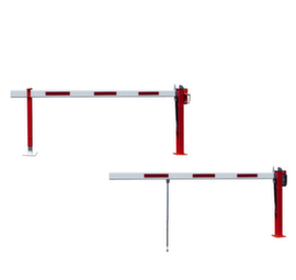 Barrier with gas pressure spring