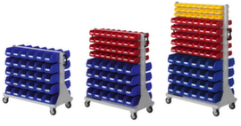 Kappes Mobile shelving RasterMobil with open fronted storage bins