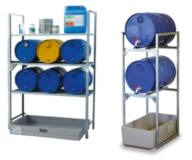 Cemo Filling rack and stacking rack with GRP drip tray