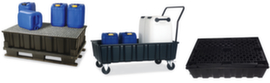 PE sump tray for 2x200 liter drums