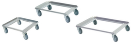 Stainless steel transport trolley for Euronorm containers