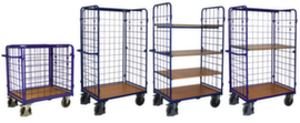 VARIOfit Shelf trolley with wire mesh sides