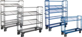 VARIOfit Shelf trolley with inclinable wire mesh shelves