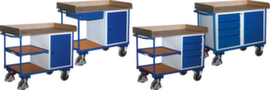 VARIOfit Table and cupboard trolley with 400 kg load capacity