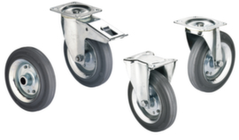 BS-ROLLEN Non-marking solid rubber wheel