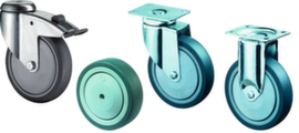 BS-ROLLEN Thermoplastic apparatus castor with thread guard