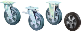 BS-ROLLEN Elastic solid rubber heavy-duty wheel up to 450 kg load capacity