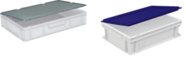 Hinged lid for Euronorm containers