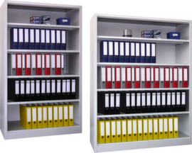 PAVOY Office shelving Basis with back panel and 4 shelves
