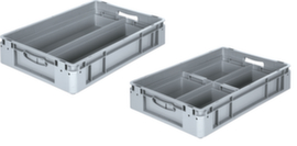 Insert box for industrial stacking containers