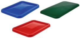 Lids for mobile rectangular containers