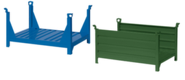 Stacking containers for long goods