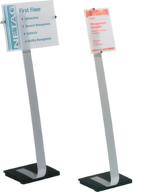 Durable Information stand with labeling foil