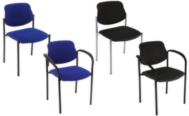 Visitor chair with upholstery