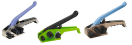 Tensioner for polyester straps